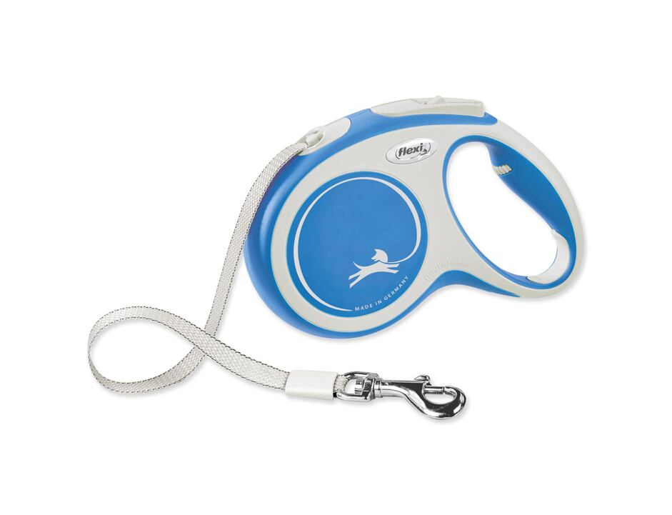 Vodítko FLEXI New Comfort páska modré M - 5 m