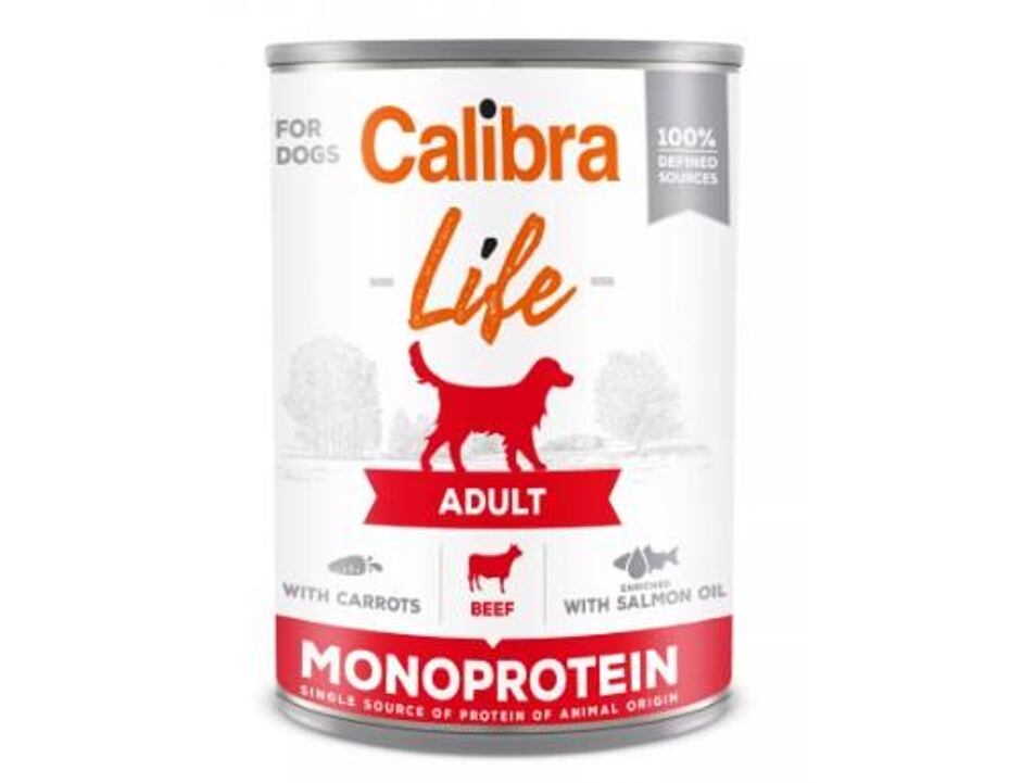 Calibra Dog Life konz. Adult Beef with carrots 400 g
