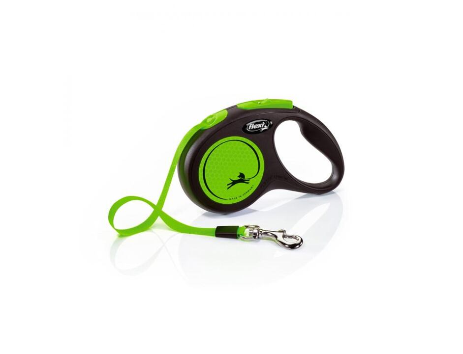 Vodítko FLEXI New Neon páska zelené M - 5 m