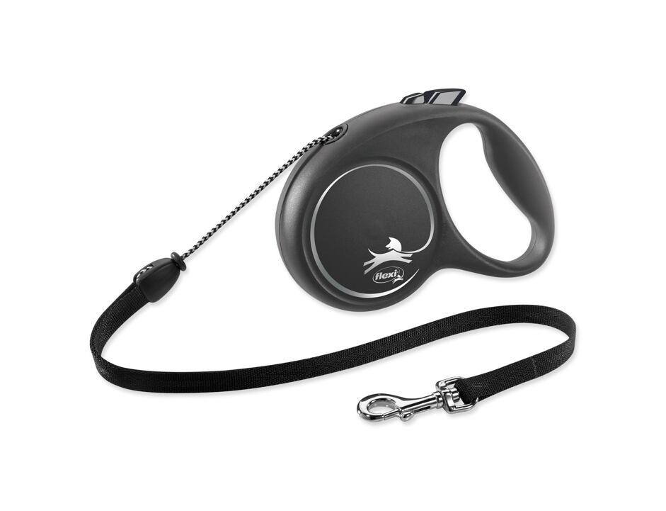 Vodítko FLEXI Black Design lanko černé M -5 m