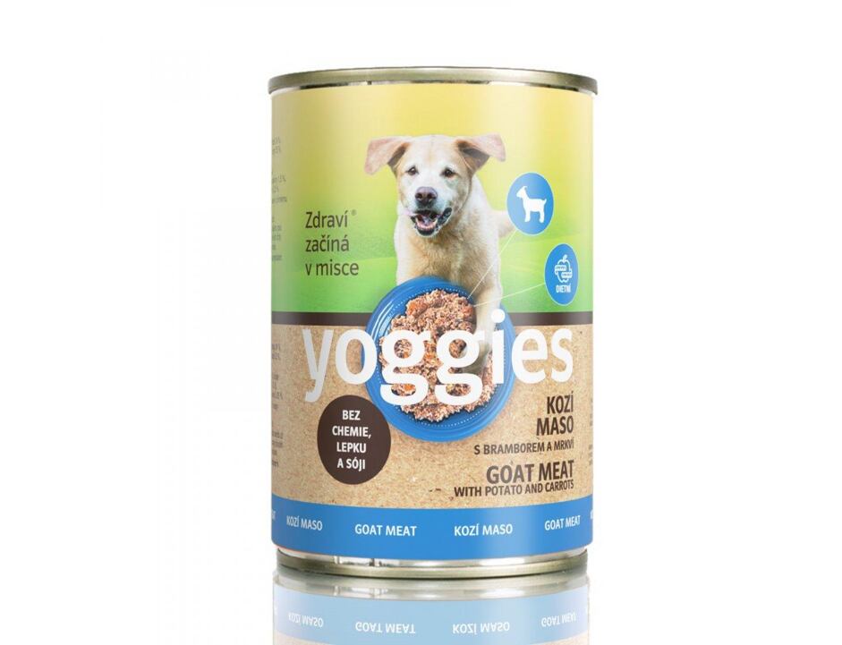 Yoggies Kozí maso s bramborem a mrkví 400g