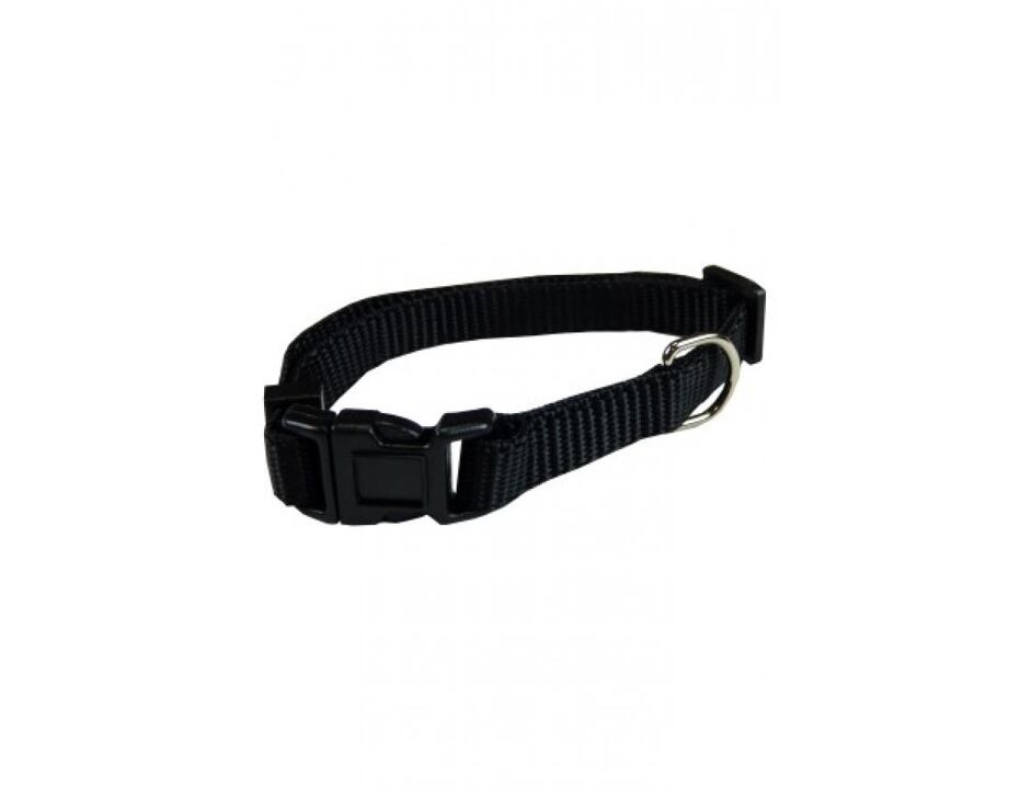Nastavitelný obojek pro psy - nylon - 10 mm (20-30 cm) - černý