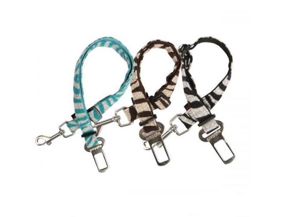 Puppia Modern Zebra Dog Seatbelt Lead bezpečnostní pás do auta - L