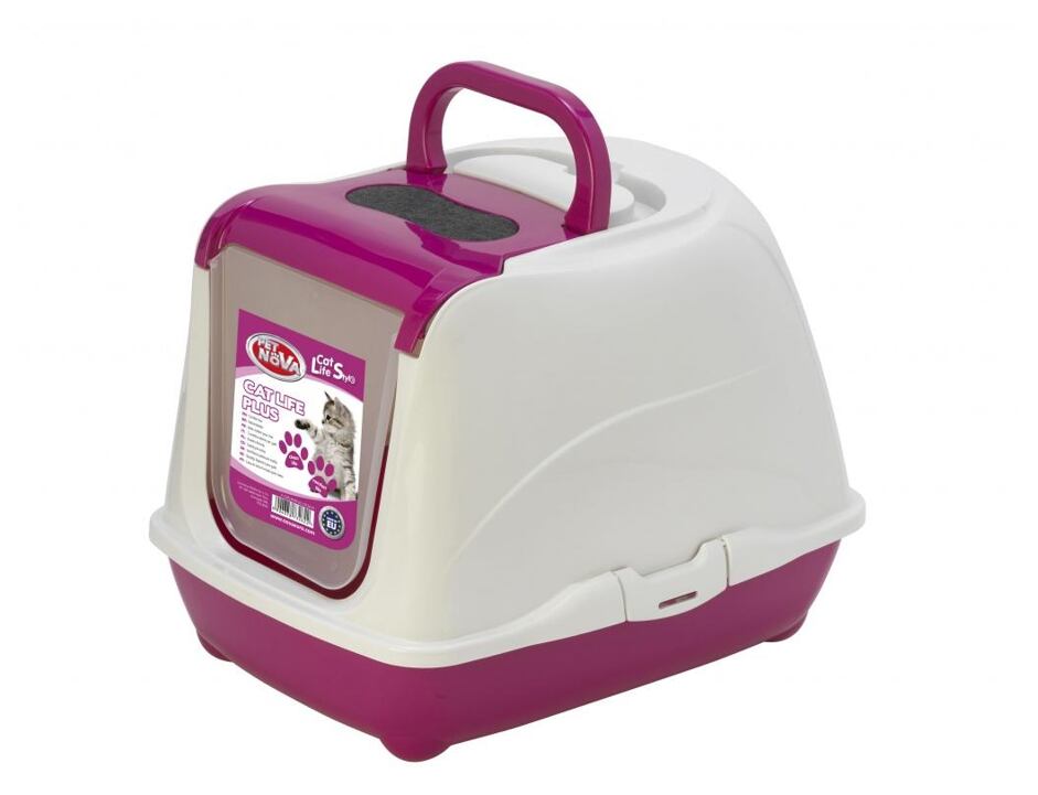 Kočičí toaleta Cat life plus 50cm růžová