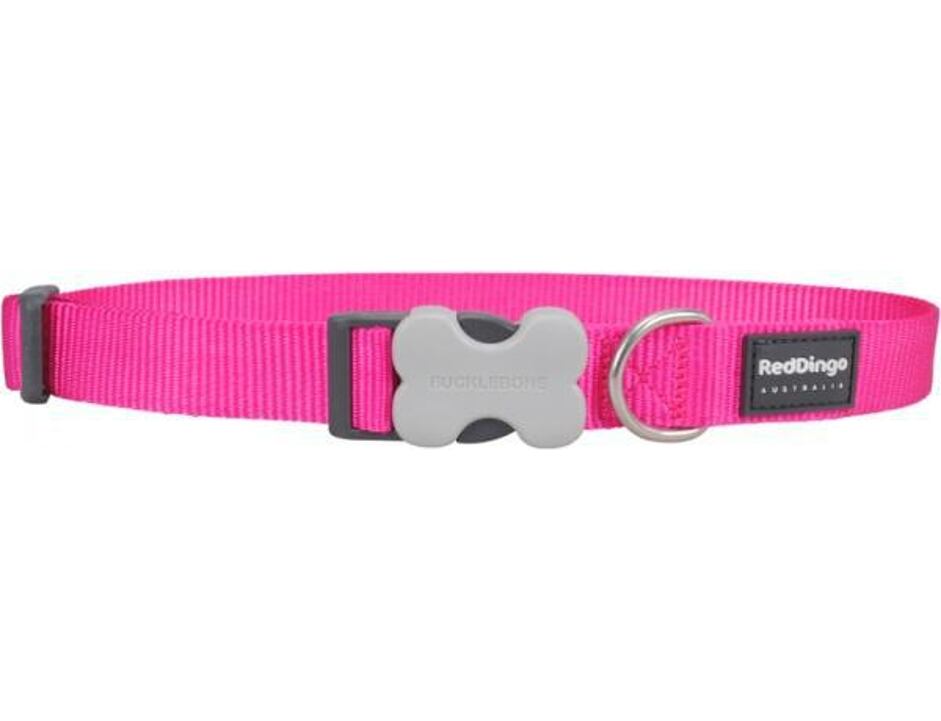 Red Dingo obojek jednobarevný 41 - 63 cm - tmavě růžový