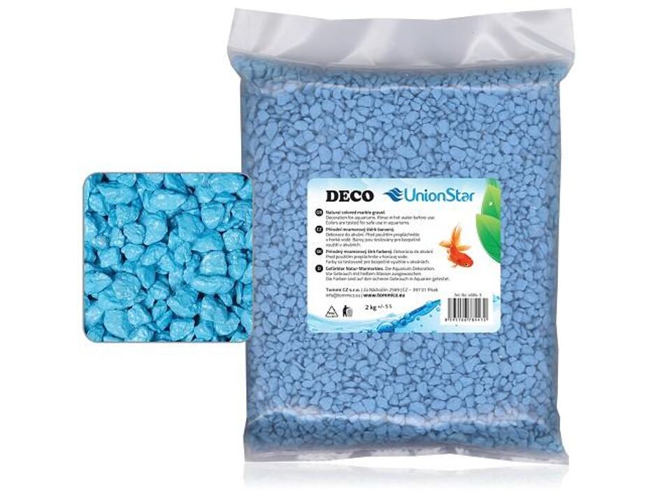 Akvarijní písek DECO sv. modrý  2 kg 4-7mm