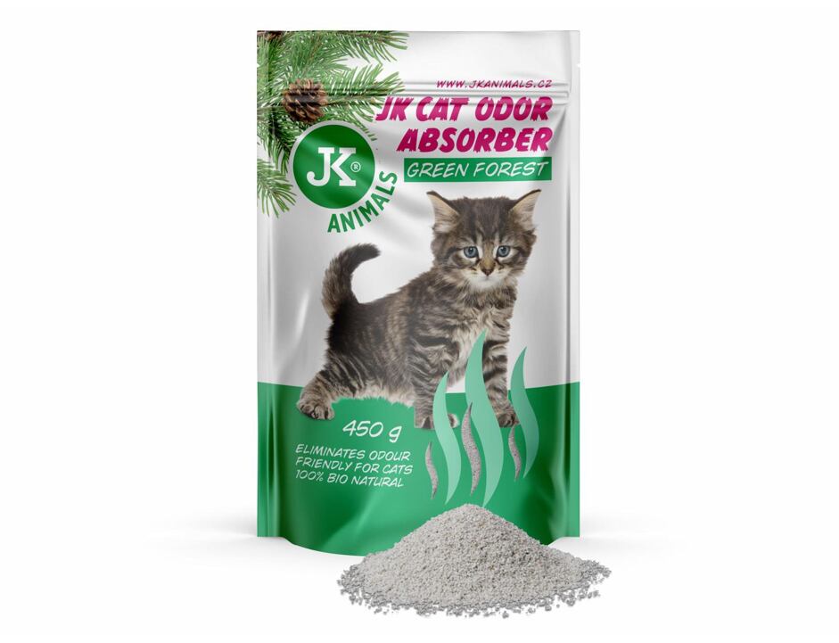 JK Green Forest pohlcovač zápachů s vůní zeleného lesa 450 g