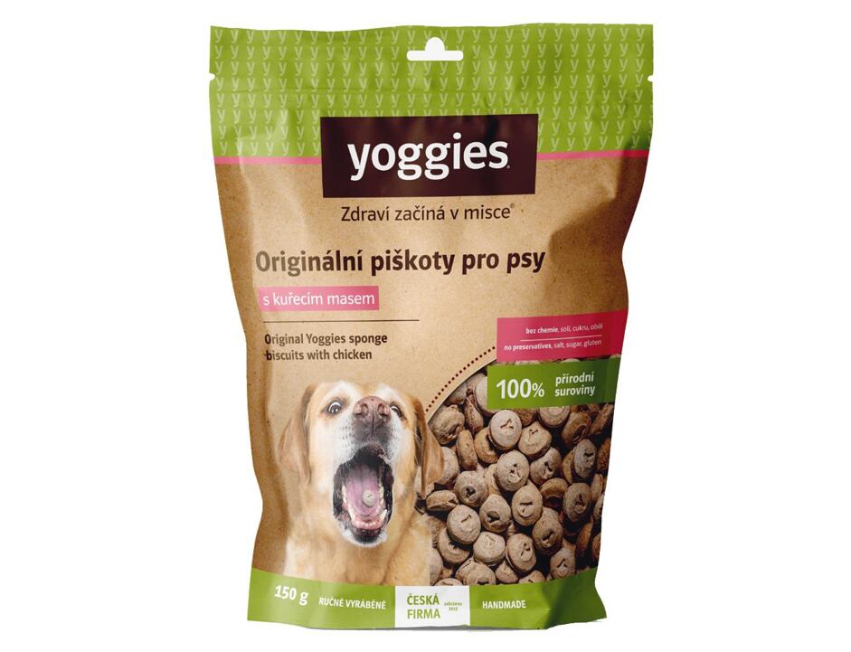 Yoggies Piškoty s kuřecím masem bez lepku 150g