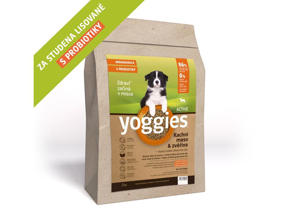 Yoggies MINI Active  kachna + zvěřina
