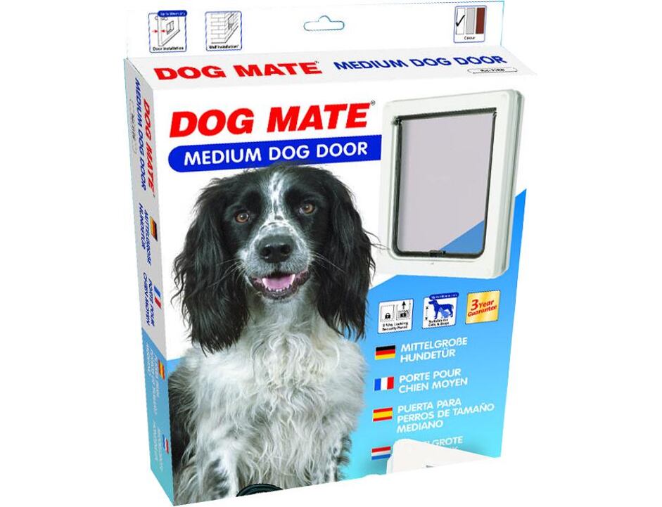 Pet Mate Dvířka pro střední psy bílá