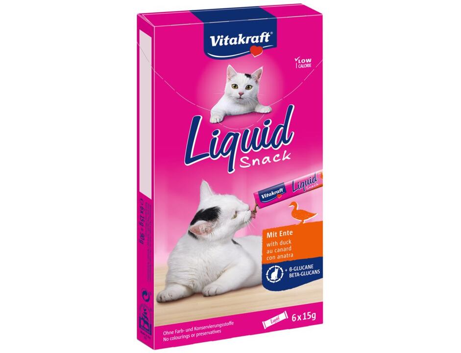 Vitakraft Liquid snack Kachna, betaglukan 6x15 g