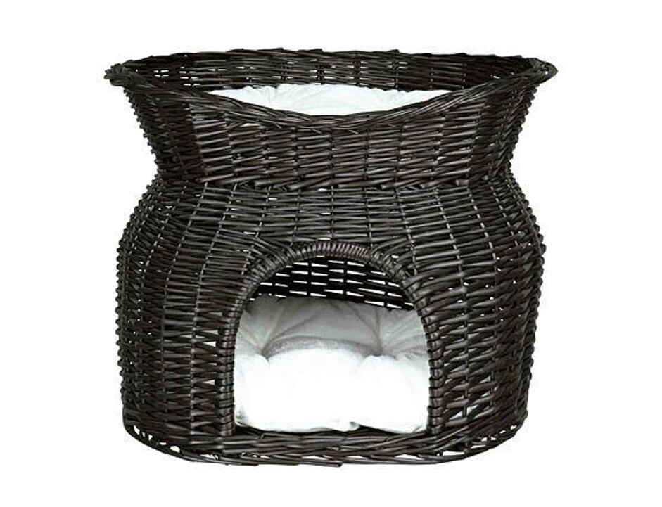 Proutěná bouda s odpočívadlem černá 54x43x37cm TRIXIE