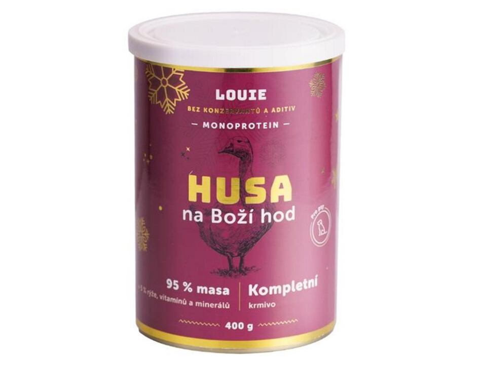 LOUIE konz. pro psy Husa na boží hod 400 g
