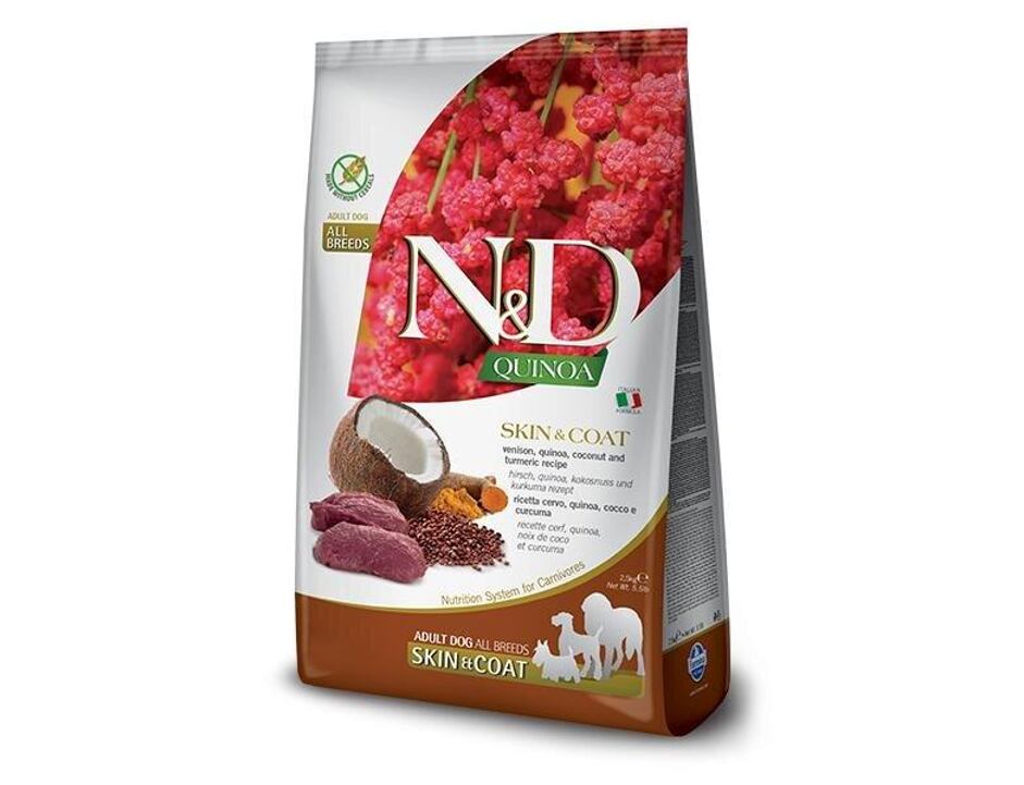 N&D Quinoa DOG Skin&Coat Venison & Coconut 2,5kg MDT. 7/25