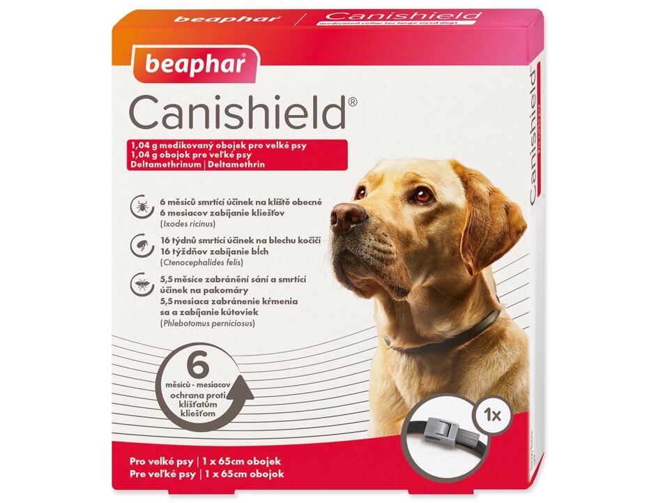 Obojek Beaphar antiparazitní Canishield 65cm