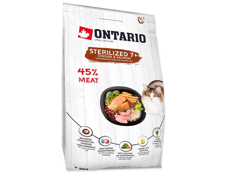 Ontario Cat Sterilised 7+ 2 kg