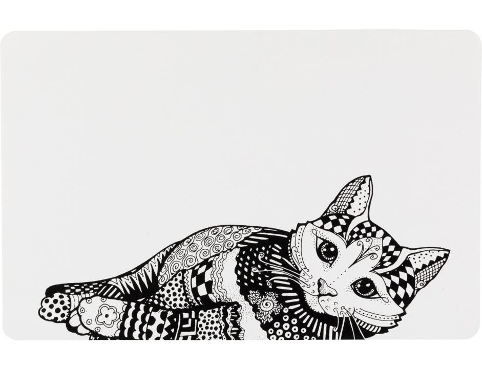 TRIXIE Prostírání Place Mat kočka 44 x 28 cm bílo/černé