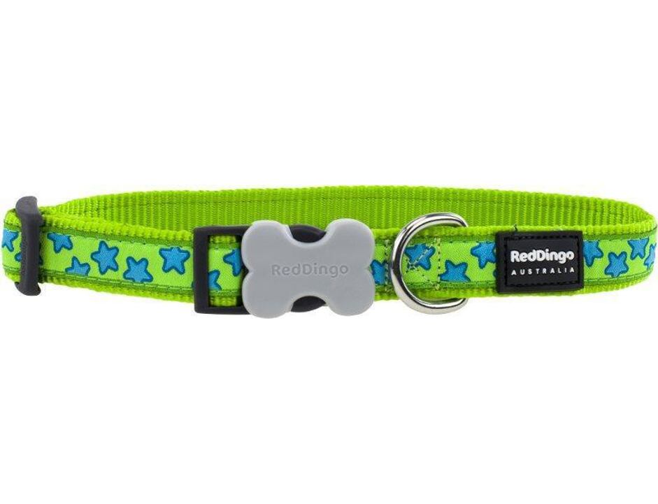 Red Dingo obojek se vzorem 24 - 37 cm, šířka 15 mm - Stars White