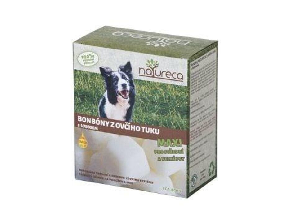 NATURECA Bonbóny z ovčího tuku s lososem Maxi 250g