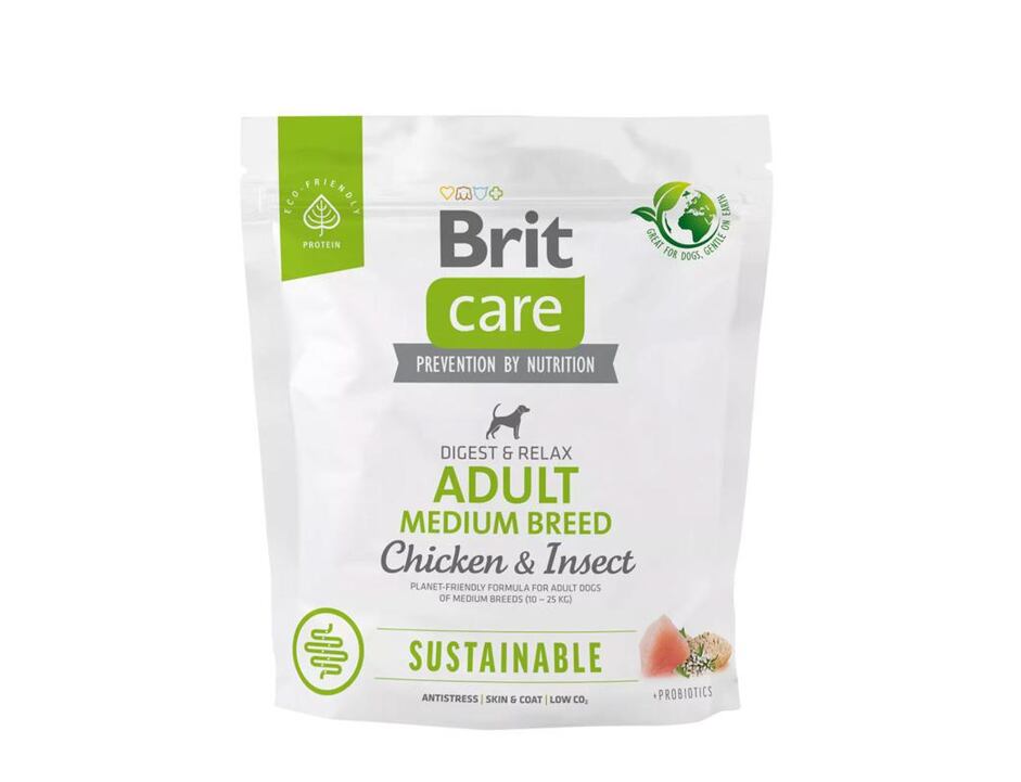 Brit Care Dog Sustainable Adult Medium Breed 1kg MDT. 10/25