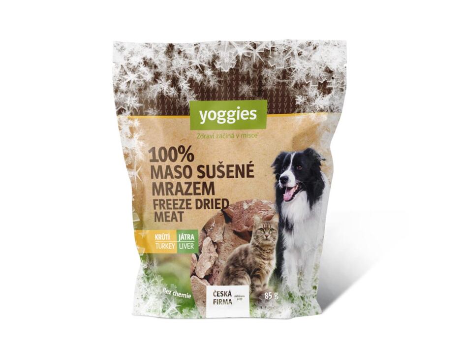 Yoggies - mrazem sušené - krůtí játra 85 g