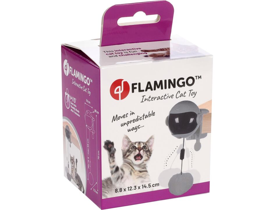 Flamingo Elektronická hračka pro kočky Yoyo šedá
