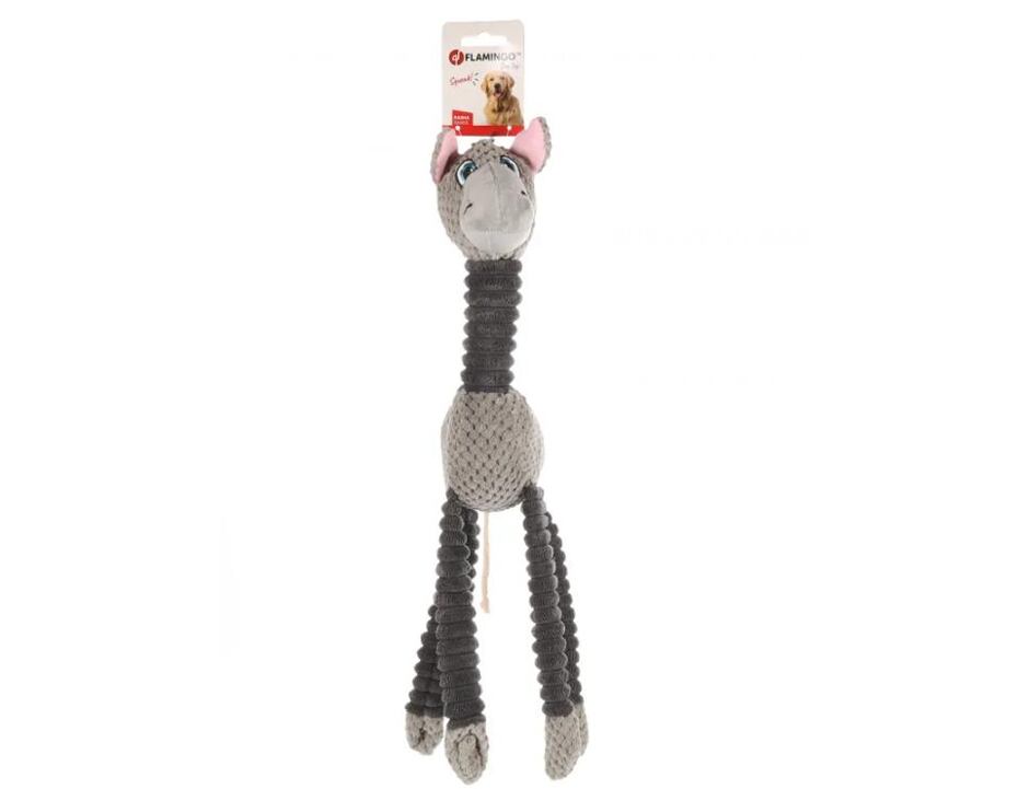 Flamingo Plyšový osel šedý 48cm