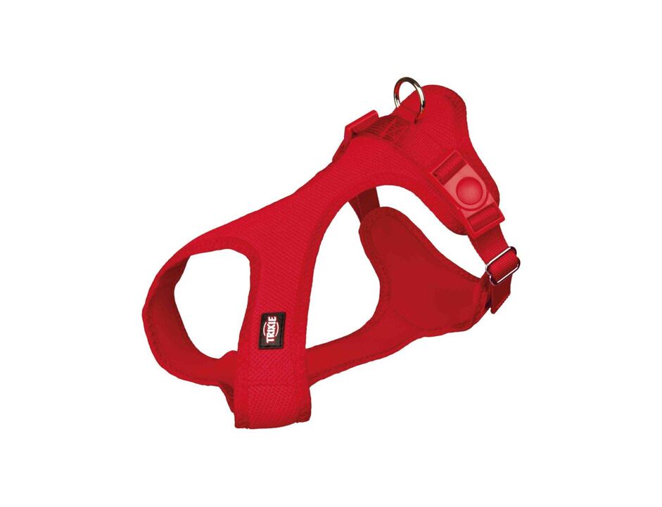 Soft postroj, jemný, vypolstrovaný S 33-50cm/20mm červený