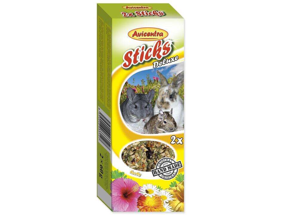 Tyčinky AVICENTRA s bylinkami pro velké hlodavce 2 ks