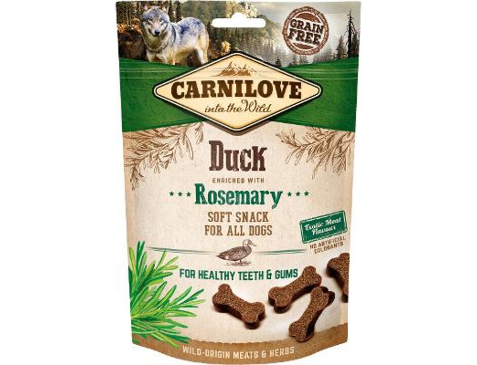 CARNILOVE Dog Semi Moist Snack Duck enriched with Rosemary 200 g