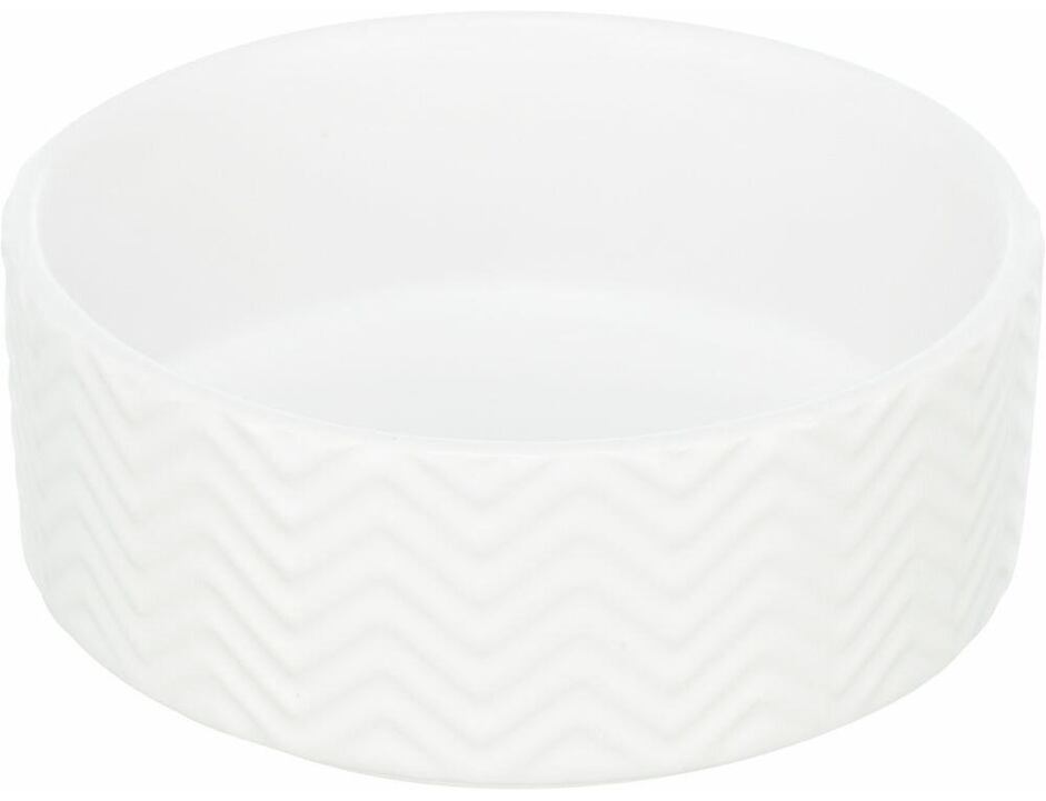 Keramická miska 0,4 l/13 cm, vroubkovaná, bílá