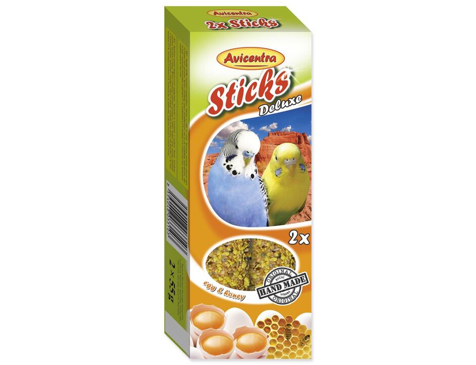 Tyčinky AVICENTRA s vejci s medem pro andulky 2 ks