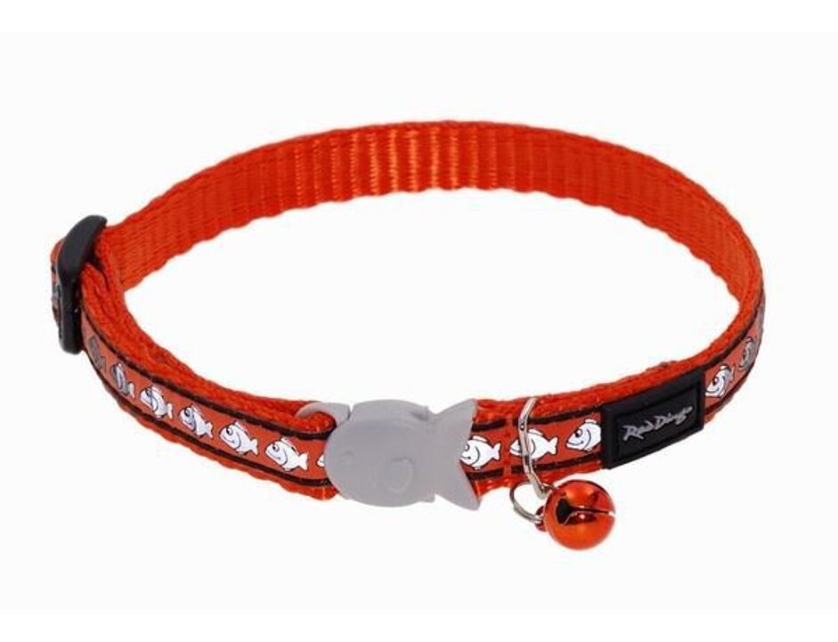 Red Dingo Obojek pro kočky reflexní 20 - 32 cm - oranžový