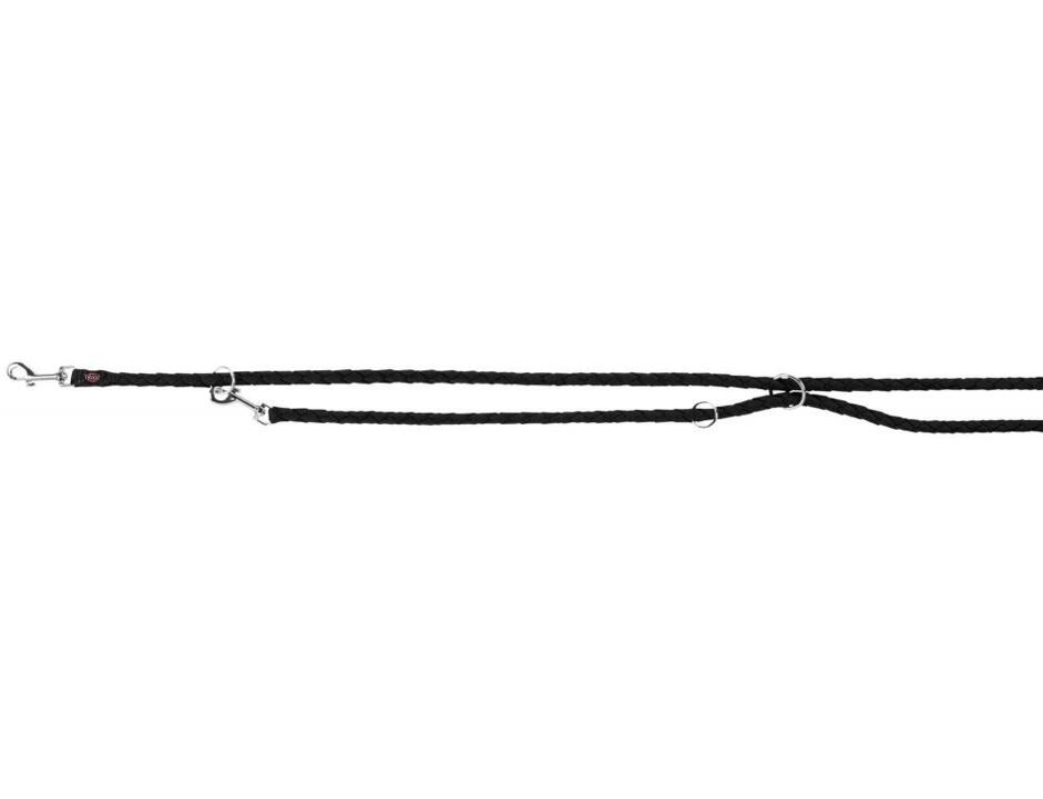 TRIXIE Vodítko CAVO kulaté prodlužovací S-M 2m/12 mm - černá