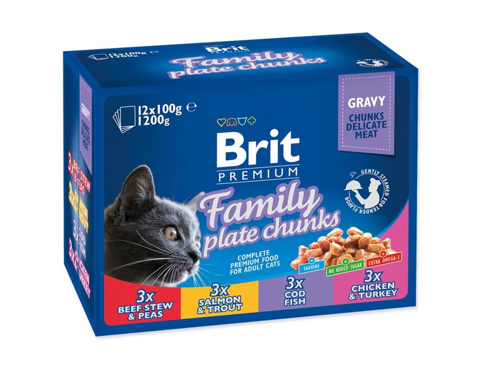 BRIT Premium Cat Family Plate kapsičky 1200 g