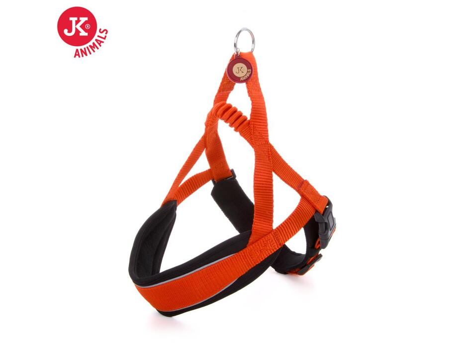 Postroj Comfort oranžový, obvod hrudníku: 68–80 cm
