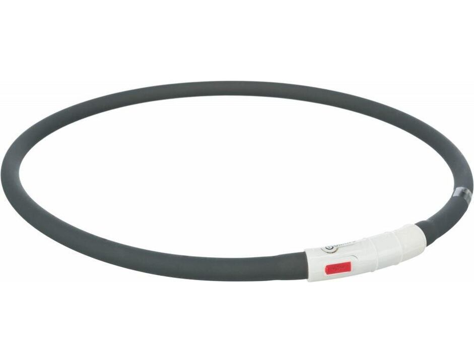 Flash USB svítící obojek 70 cm černý