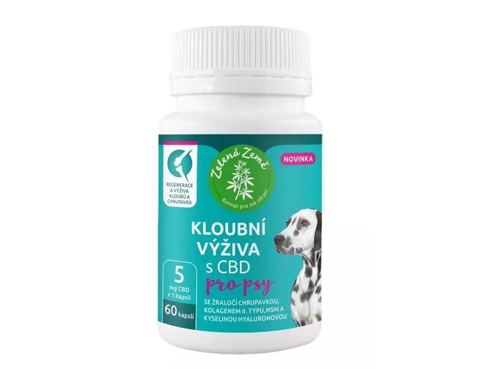 Zelená Země Kloubní výživa pro psy s CBD 60 ks MDT. 9/25