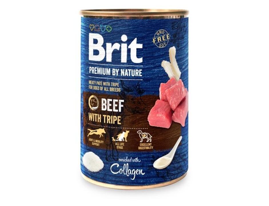 Brit Premium Dog by Nature konz Beef & Tripes 400 g