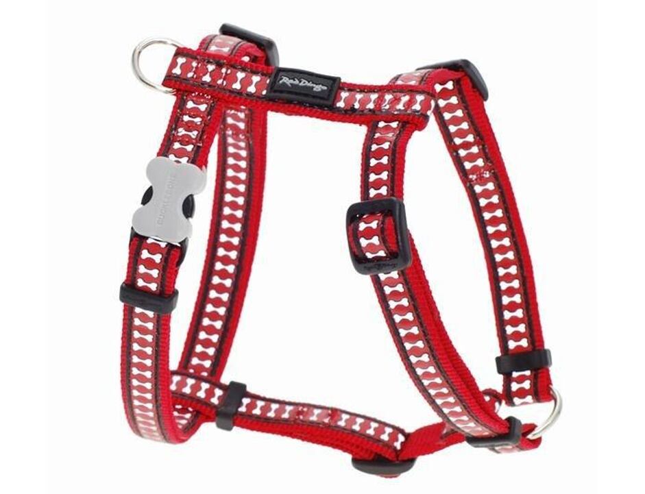 Red Dingo postroj střední reflexní – červený