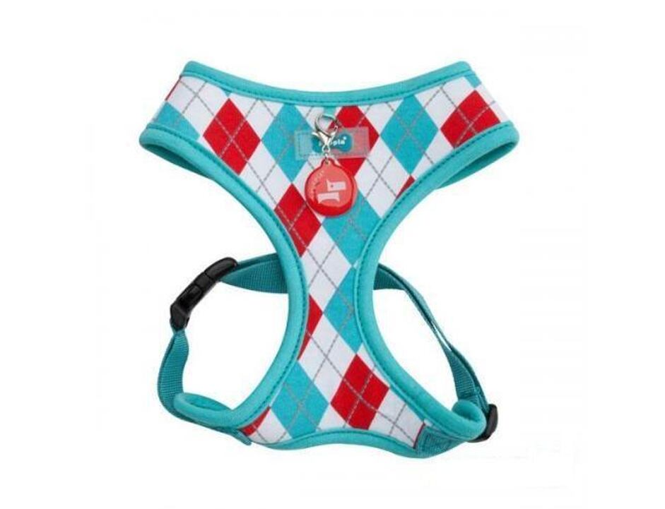 Puppia Argyle Harness A kšíry - modrá