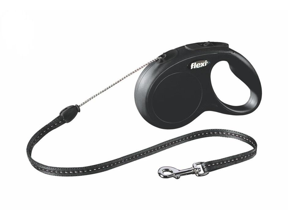 Flexi New Classic Cord (lanko), velikost S 5m/12kg černá