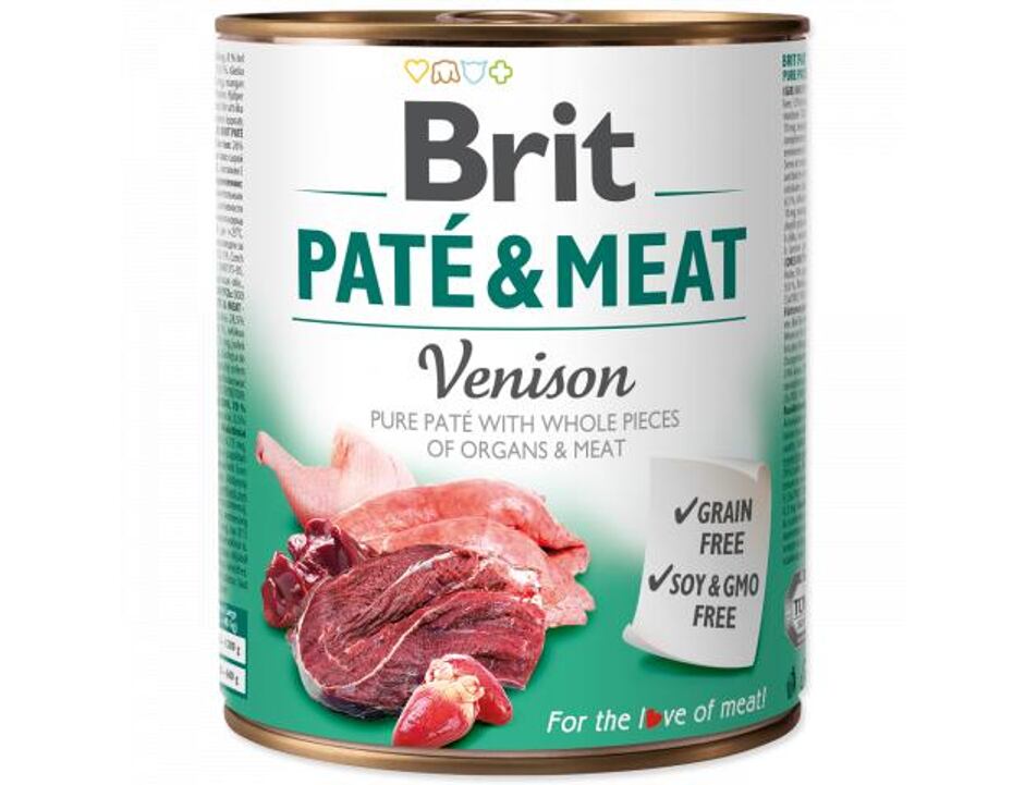 Brit Dog konz Paté & Meat Venison 800 g