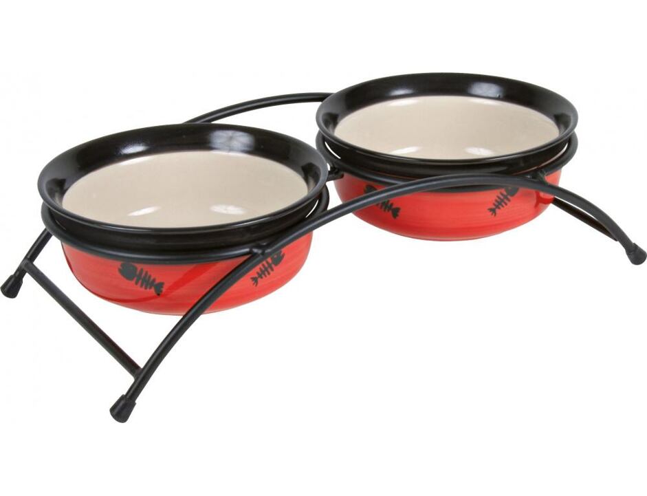 Set keramických misek se stojánkem 2 0,25l/12,5cm mix barev