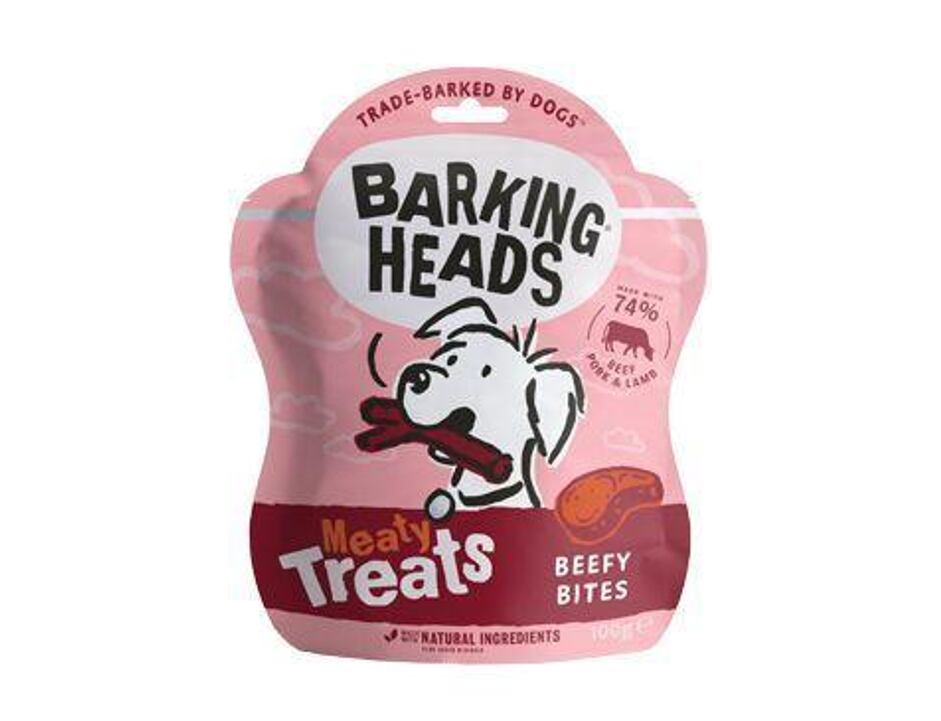 BARKING HEADS Meaty Treats Beefy Bites 100g