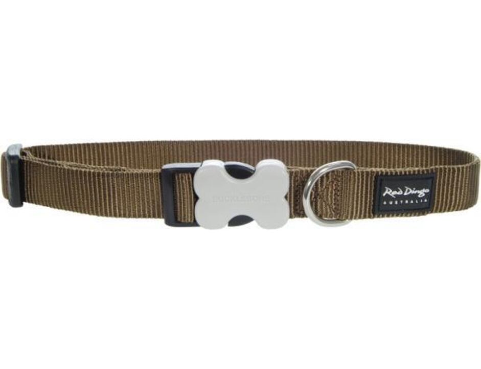 Red Dingo obojek jednobarevný 41 - 63 cm - hnědý