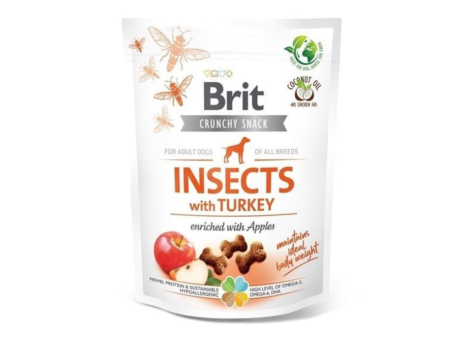 Brit Care Crunchy Snack Insect Turkey Apples 200g