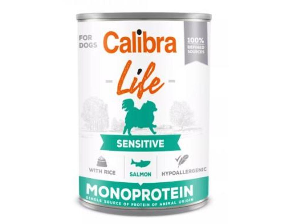 Calibra Dog Life konz. Sensitive Salmon with rice 400 g