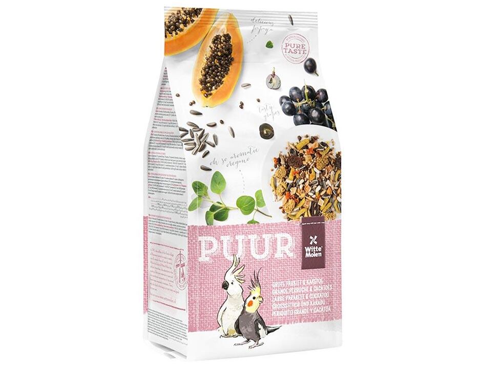 PUUR Large parakeet&cockatoo - stř. papoušek 750 g