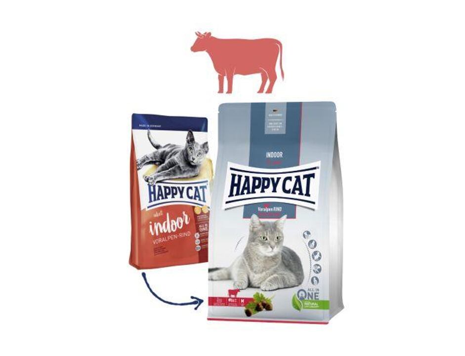 Happy Cat Indoor Voralpen-Rind / Hovězí